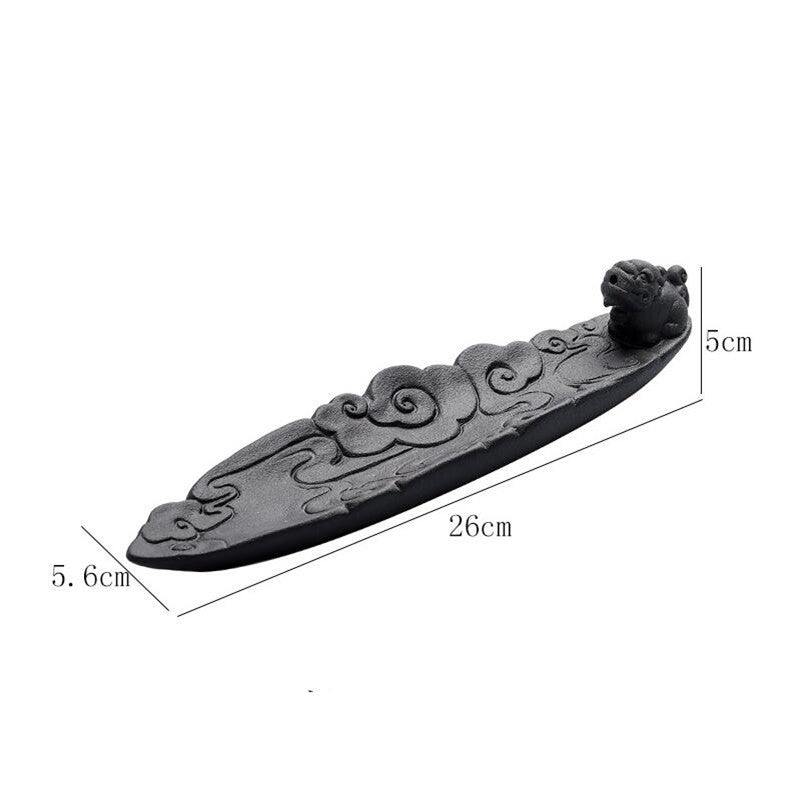Home Ceramic Decor Incense Stick Holder Aromatherapy Censer Auspicious Clouds Incense Burner Office Teahouse Ornament
